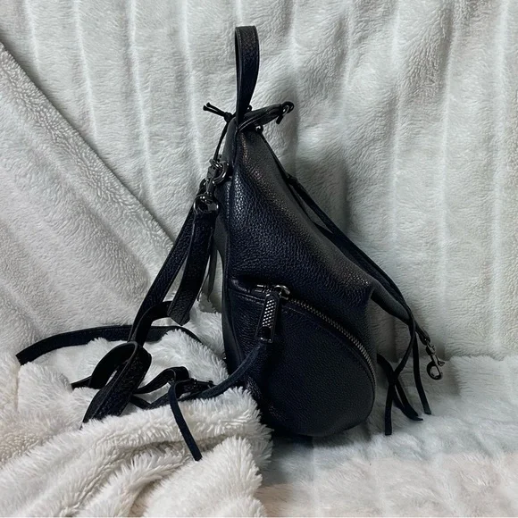 Rebecca Minkoff Julian Mini Convertible Backpack adjustable straps Black NWT - Picture 14 of 16